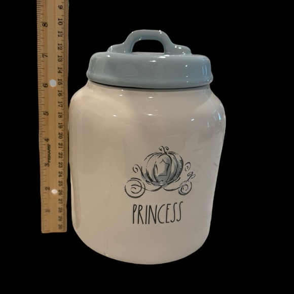 Rae Dunn Princess Canister with pumpkin carriage - Cream and Blue NWT - Picture 1 of 3